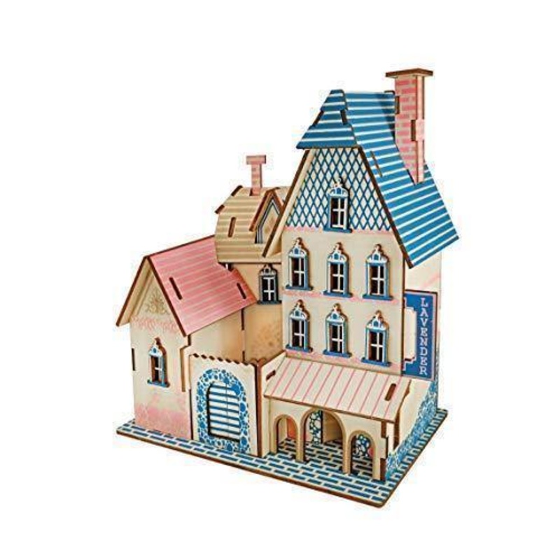 Natural Wood 3D Puzzle PACA Villa Craft Building Set