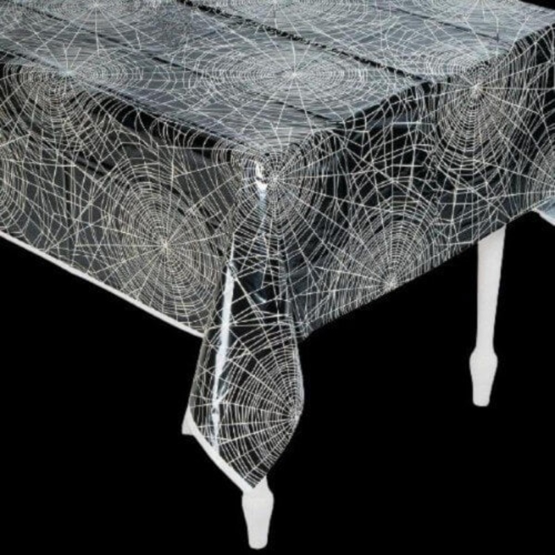 Vintage Halloween Plastic Tablecloth
