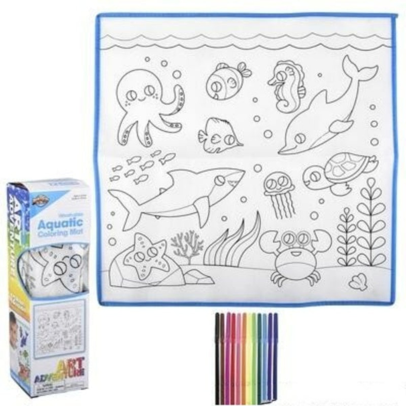 19.5" Aquatic Washable Doodle Mat