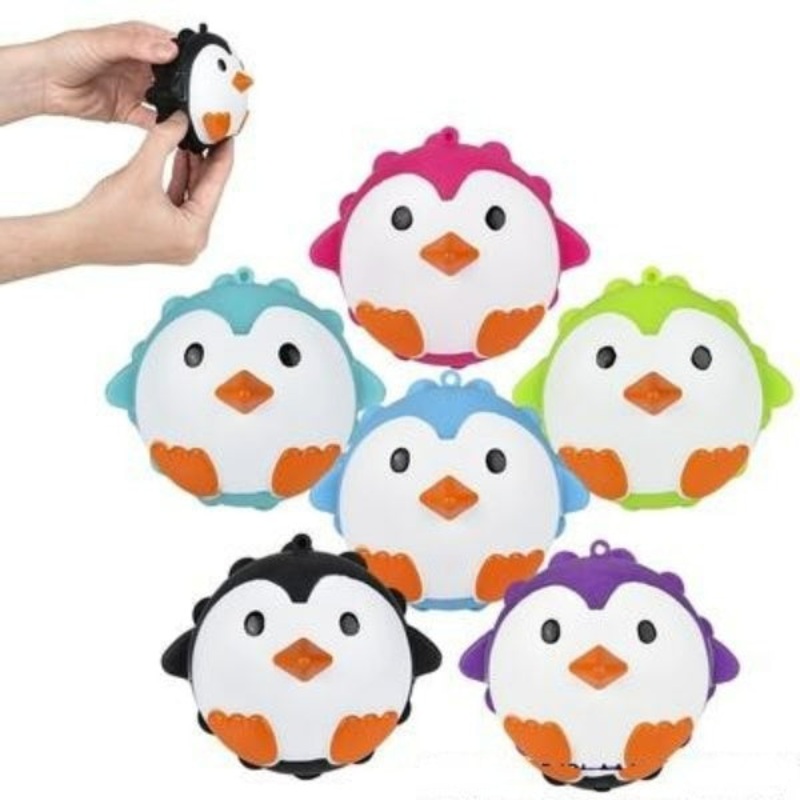4" 3D Figure Penguin Bubble Popper