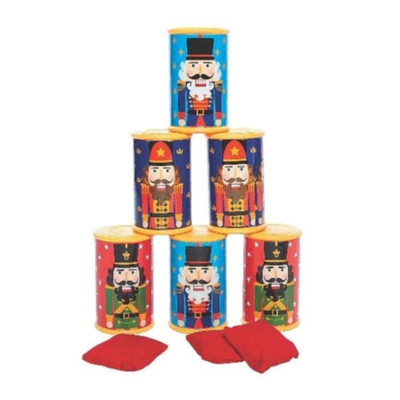Nutcracker Can Bean Bag Toss Game Set