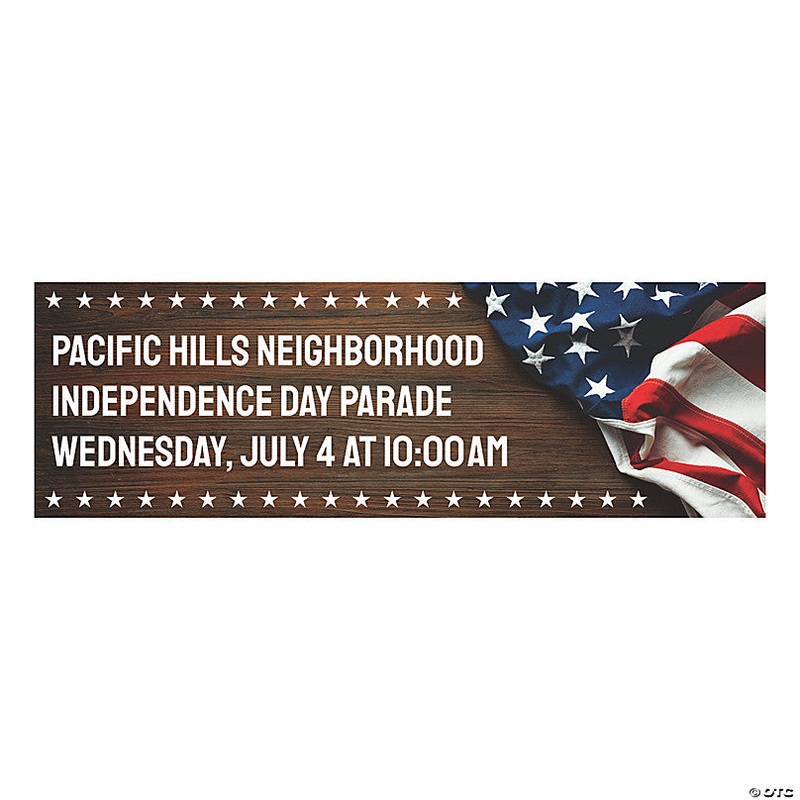 Personalized Medium Patriotic Vinyl Banner