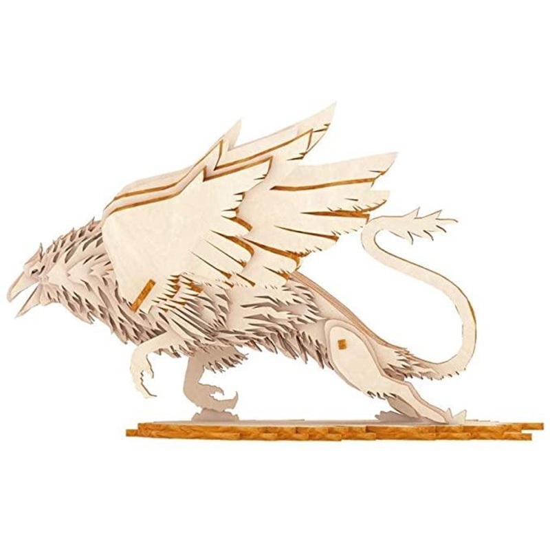 Natural Wood 3D Puzzle Griffin Craft Building Set
