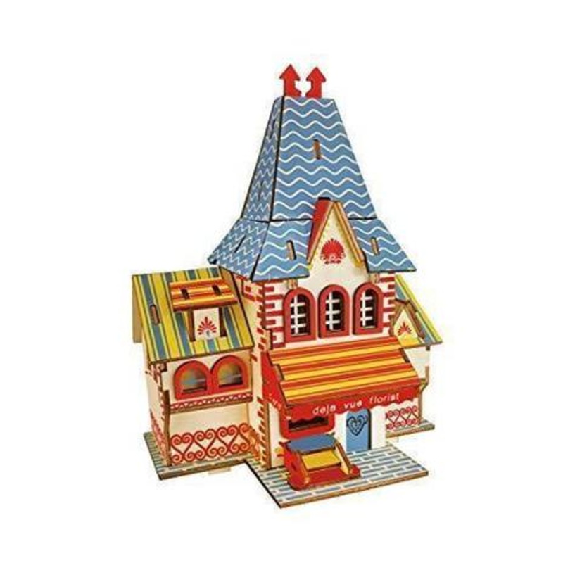 Natural Wood 3D Puzzle Rencontre Flowers Craft Building Set