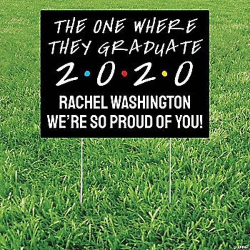 Personalized Friends "The One Where They Graduate" Yard Sign