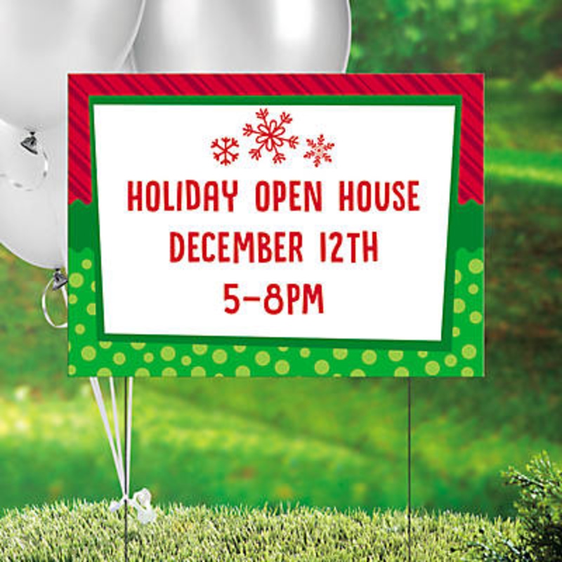 Personalized Whimsical Christmas Yard Sign