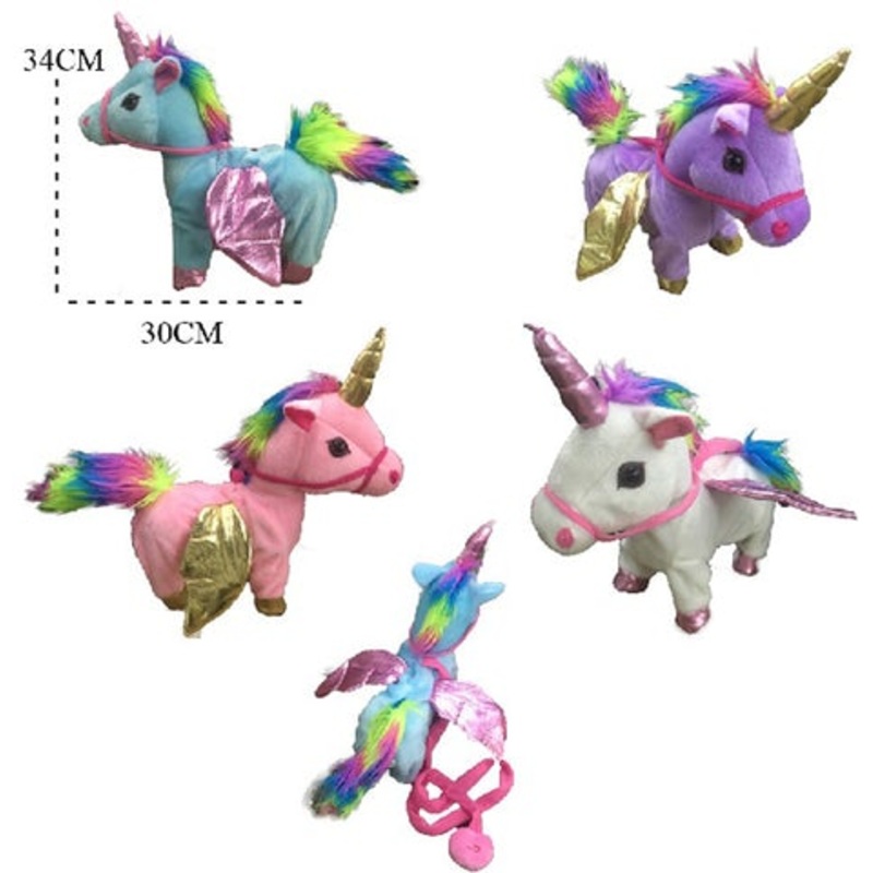 Remote Control Battery Operated Toy Walking Rainbow Unicorn