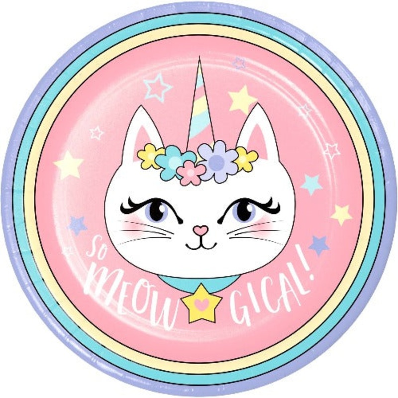 Unicorn Cat Dinner Plates