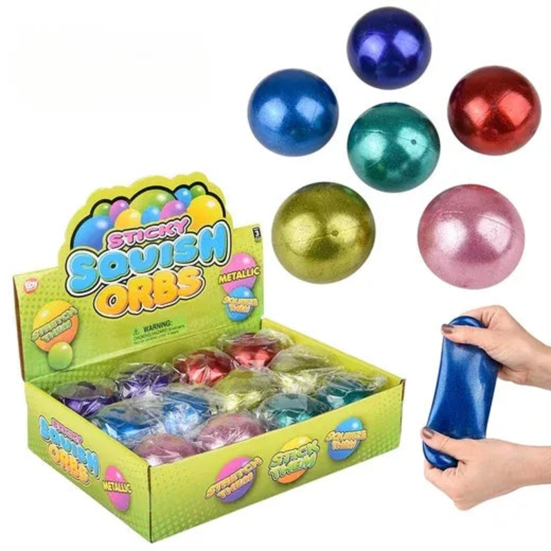 2.75" Squish Sticky Metallic Ball