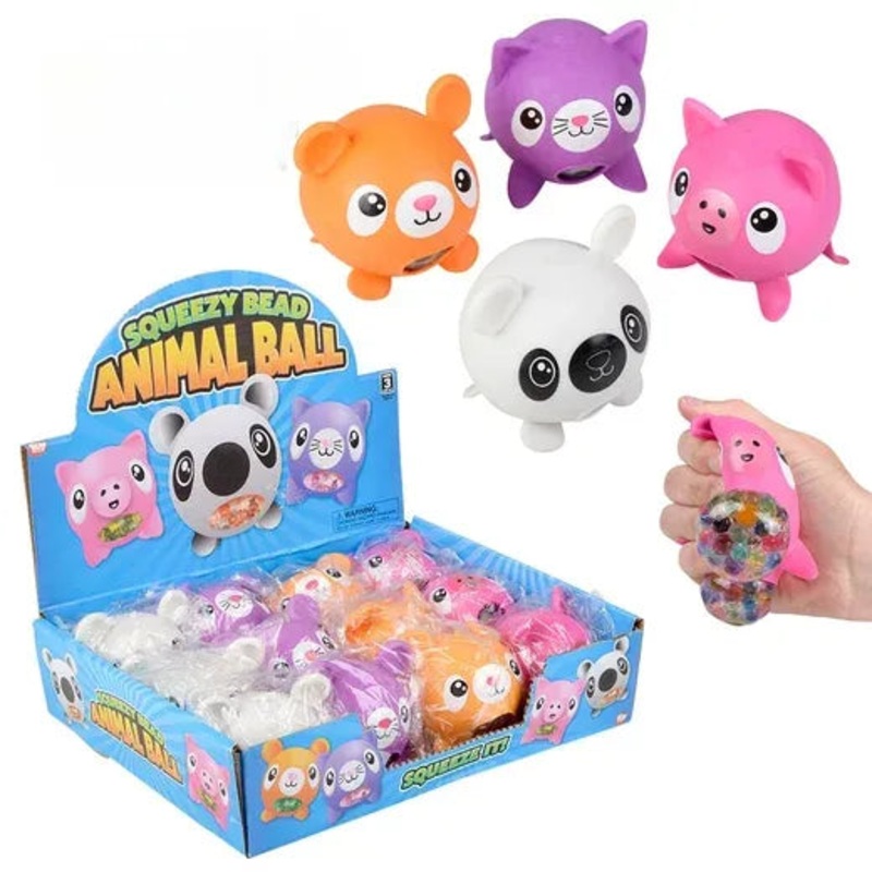 3" Squeezy Bead Animal Ball