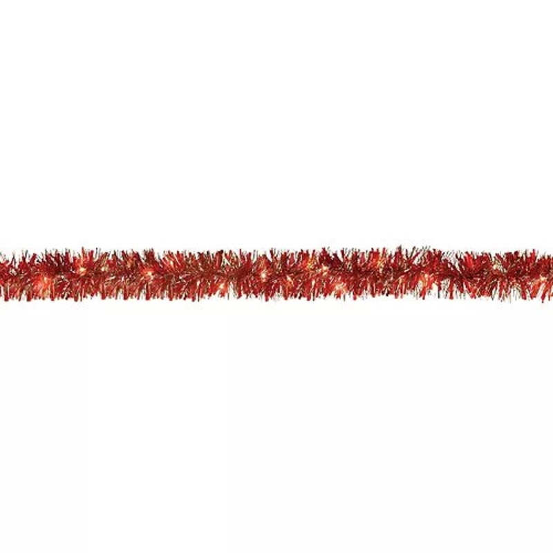 9 Feet Light-Up Gold & Red Tinsel Garland