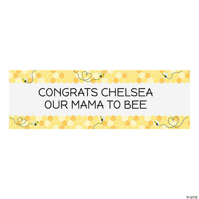 Personalized Medium Bee Party Banner - Medium