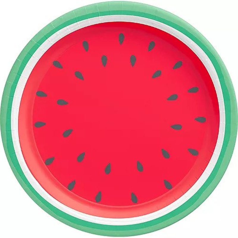 Tutti Frutti Watermelon Paper Dinner Plates