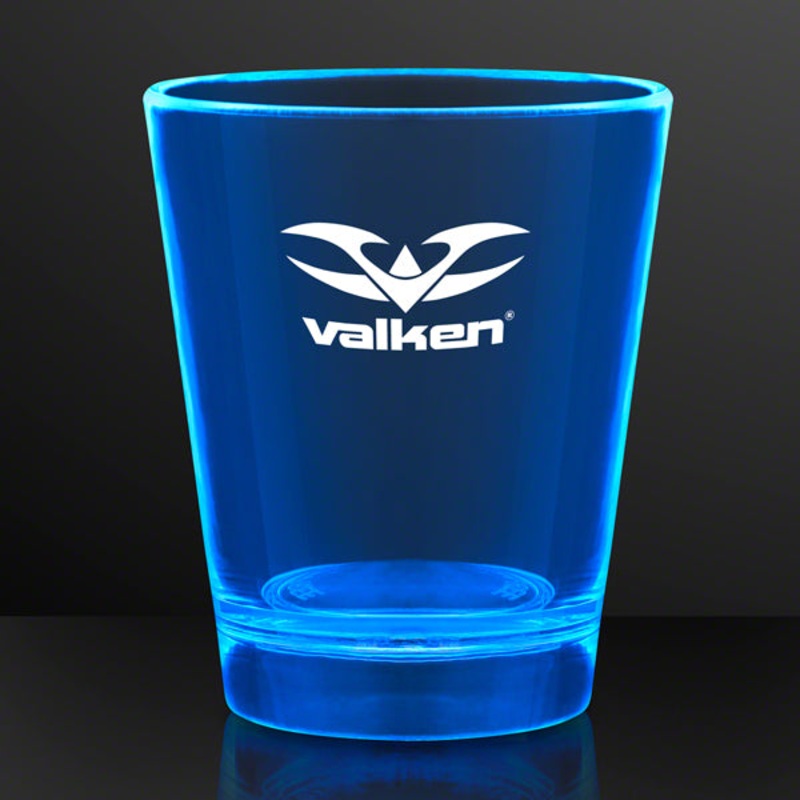 1.5 oz. Blue Glow Neon Shot Cups, UV Reactive