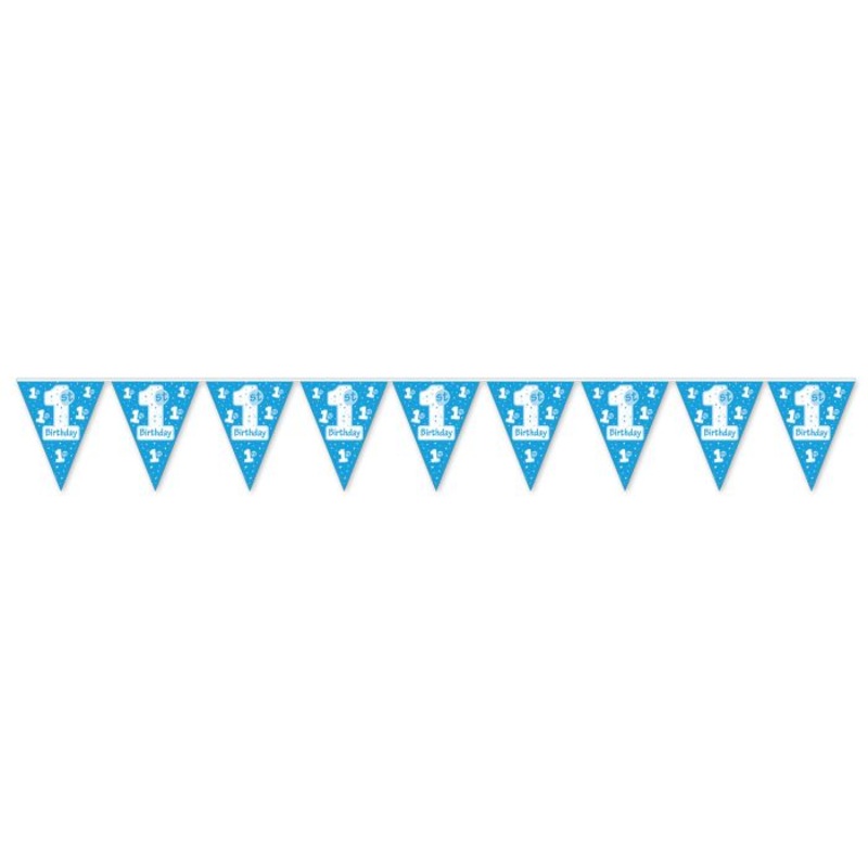 1st Birthday Pennant Banner - Blue