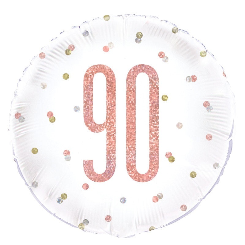 #386 Rose Gold Glitz 90 18in Printed Mylar