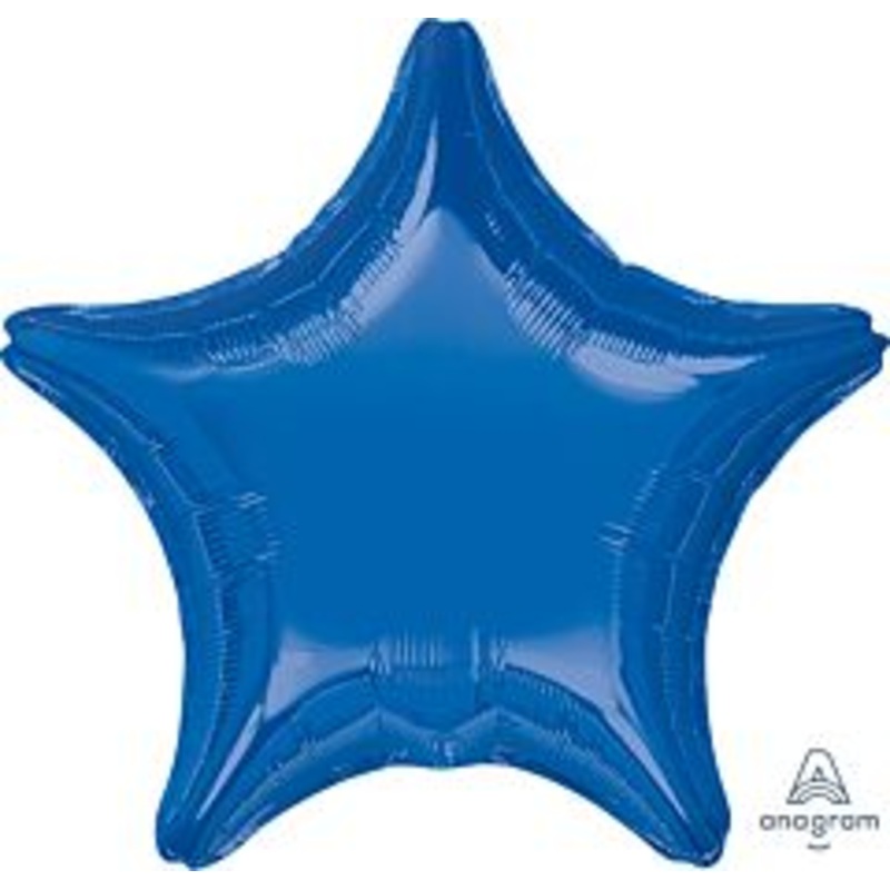 #649 Royal Blue Star 18in Solid Mylar