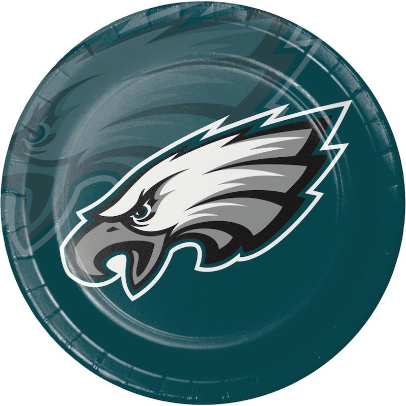 Philadelphia Eagles 9in Round Plates 8ct