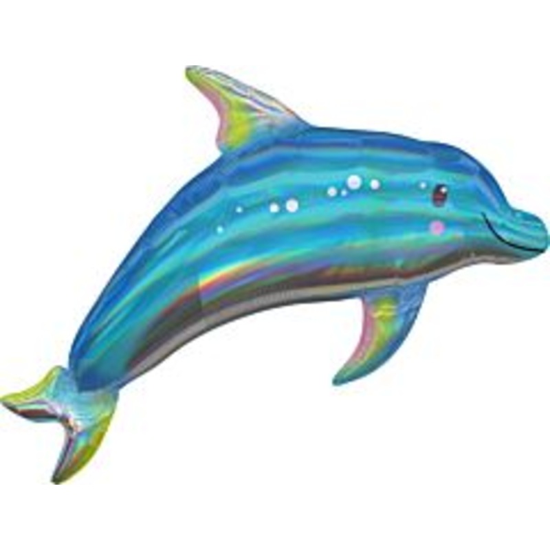 #228 Iridescent Blue Dolphin 29in Supershape