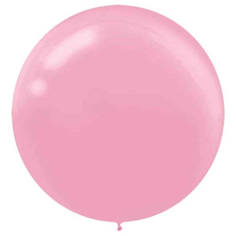 24in Helium Inflated Latex Balloon - Light Pink