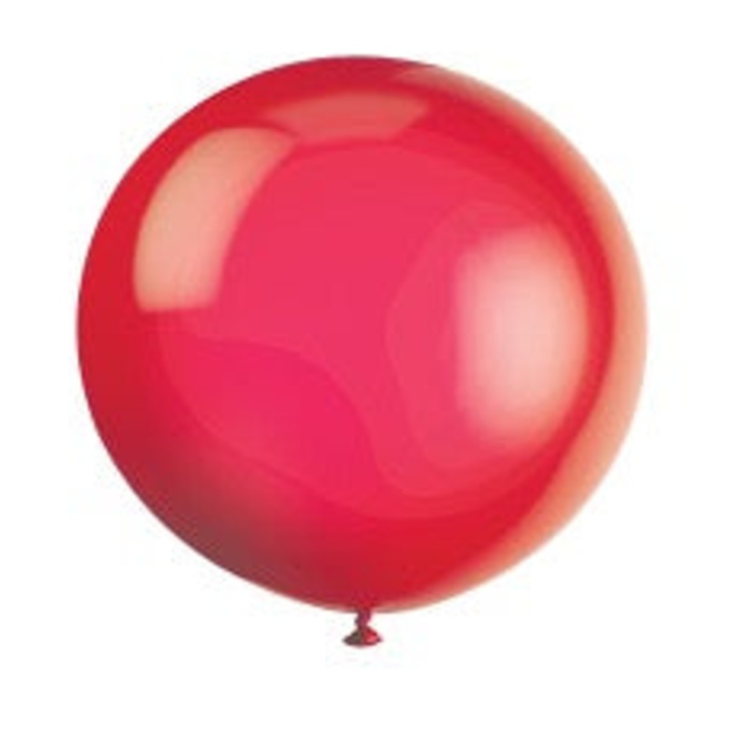 36in Packaged Latex Balloons 6ct - Scarlet Red
