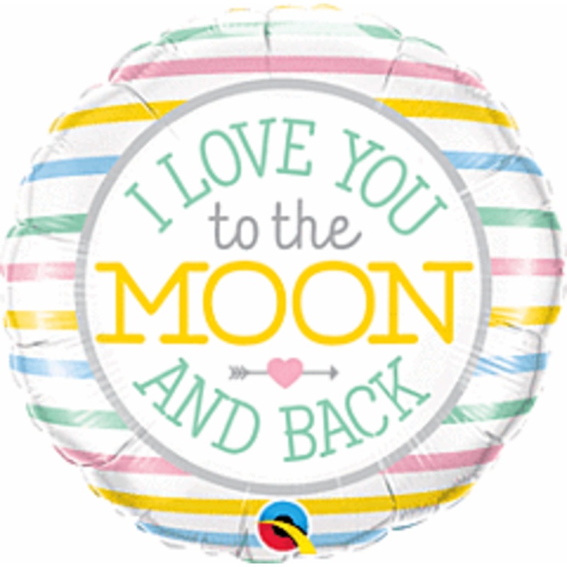 #515 Love You Moon 18in Printed Mylar