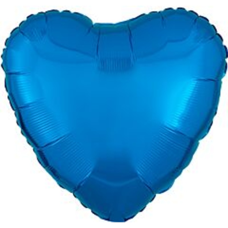 #650 Royal Blue Heart 18in Solid Mylar