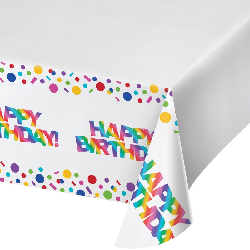 Rainbow Foil Table Cover 54 x 102