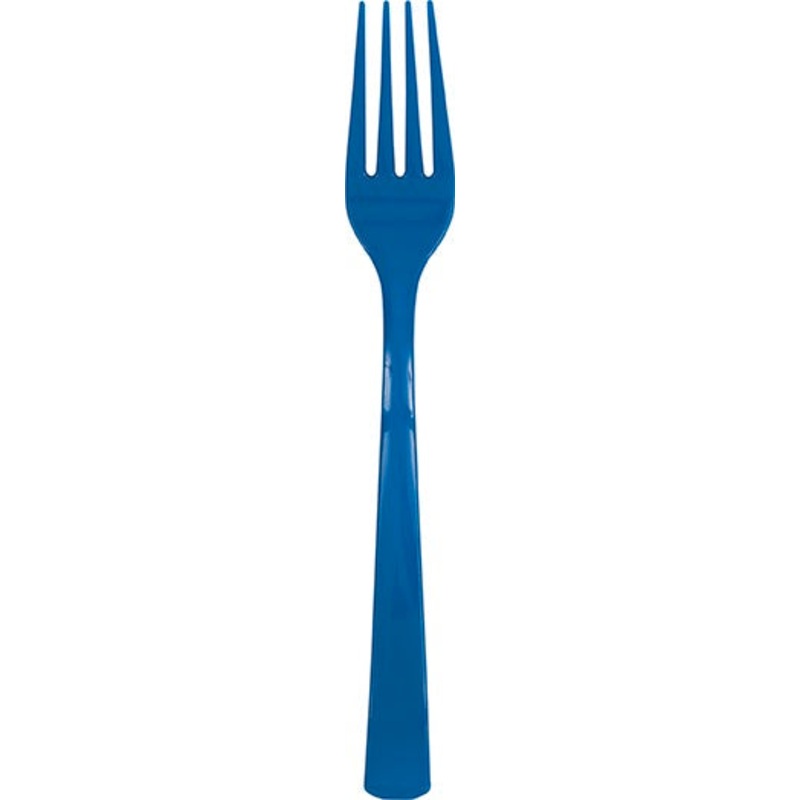 Royal Blue Plastic Forks 18ct