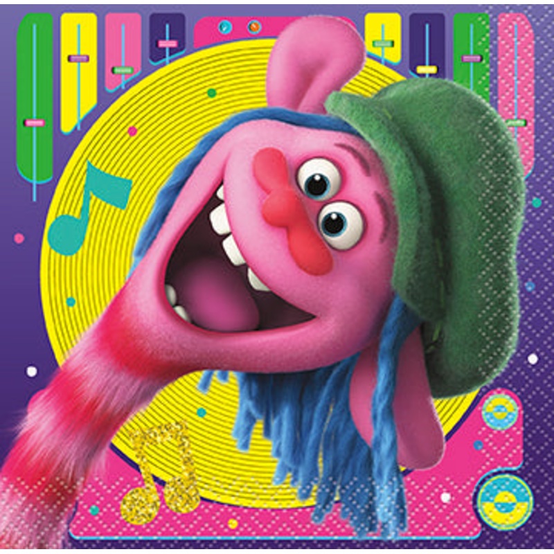 Trolls Beverage Napkins 16ct