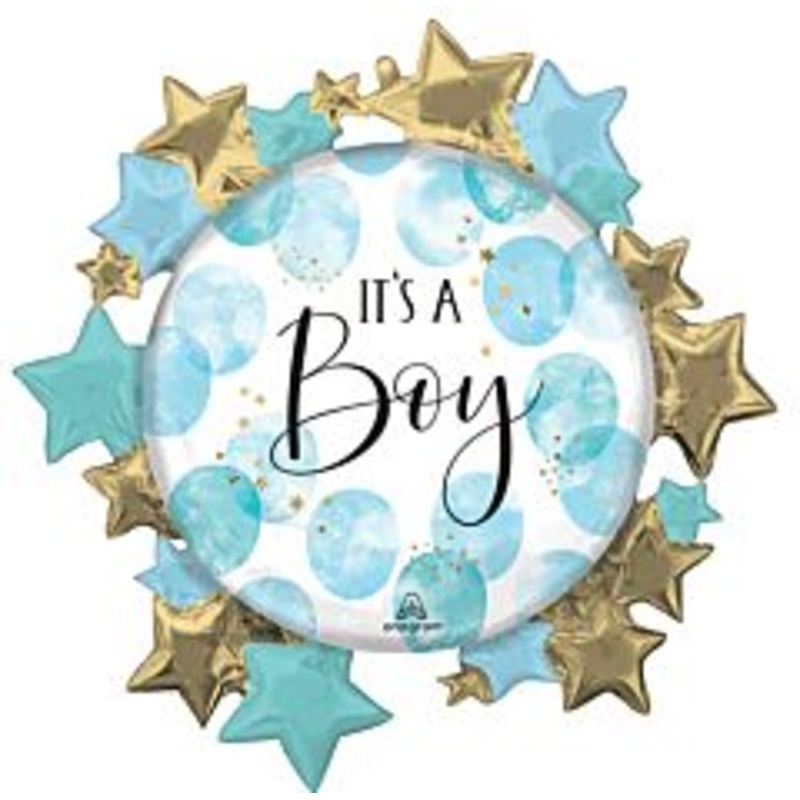 #159 Baby Boy Watercolor 30in Supershape
