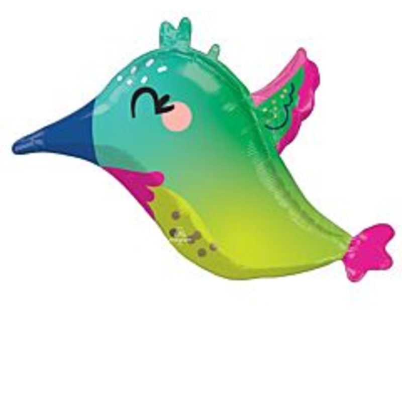 #168 Colorful Hummingbird 25in Supershape