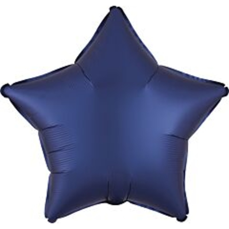 #203 Matte Navy Star 18in Solid Mylar