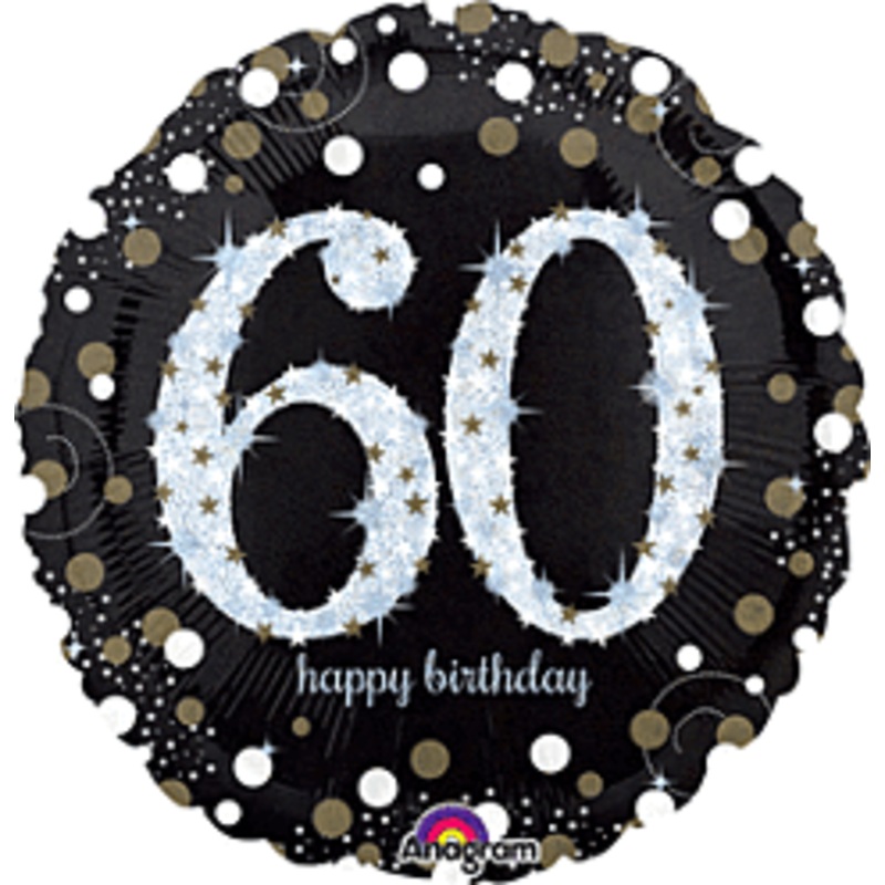 #377 Sparkling Celebration 60 18in Printed Mylar