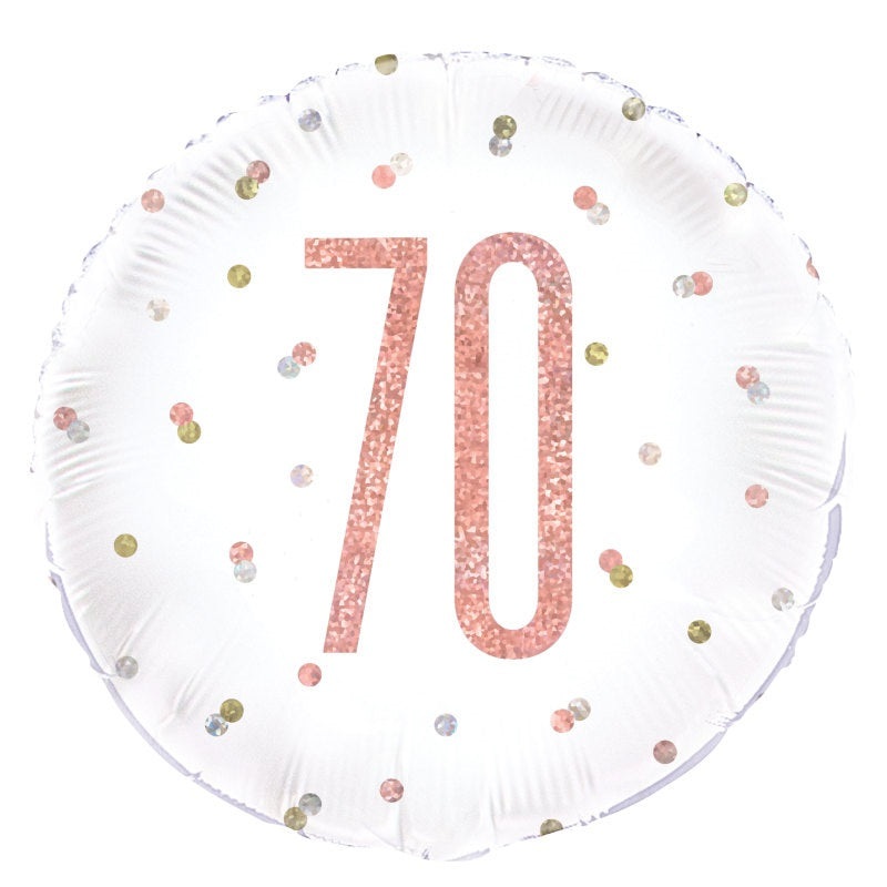 #379 Rose Gold Glitz 70 18in Printed Mylar