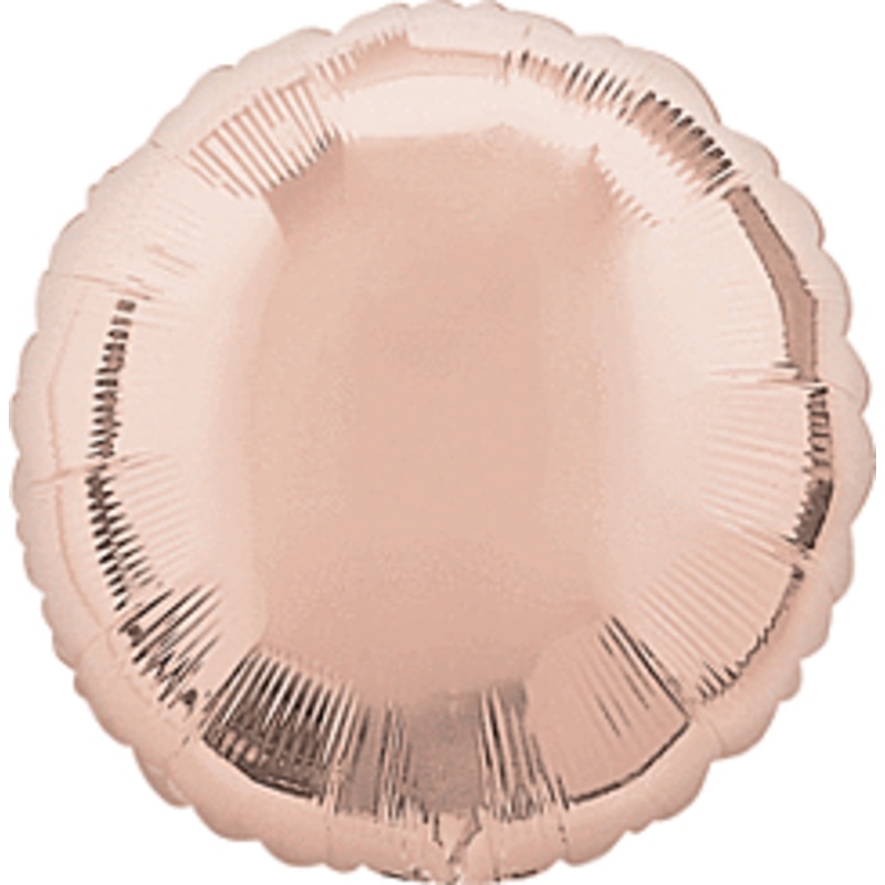 #682 Rose Gold Round 18in Solid Mylar