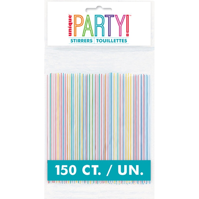 Mixer Straws - Striped 150ct