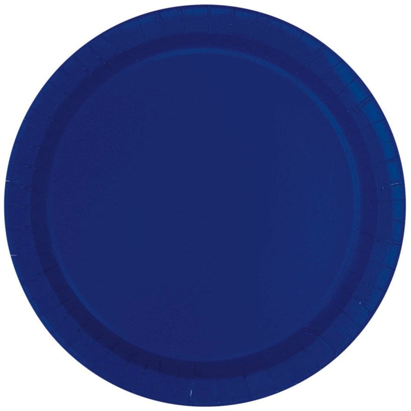 Navy Blue Round 10in Dinner Plates
