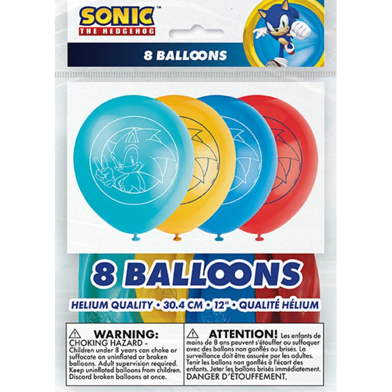 Sonic Latex Balloons 8ct