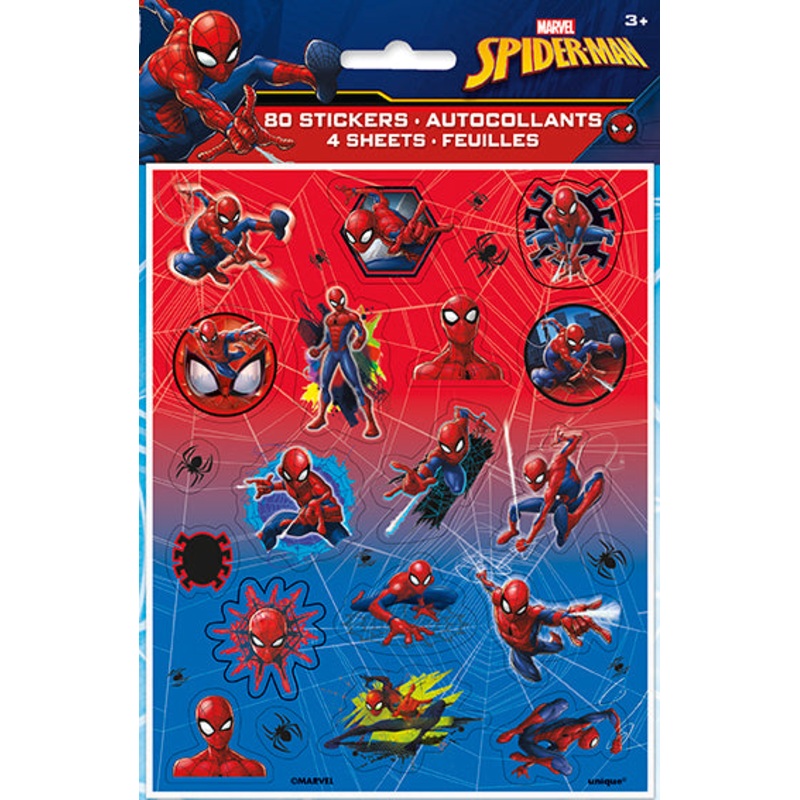 Spider-Man Sticker Sheets 4ct