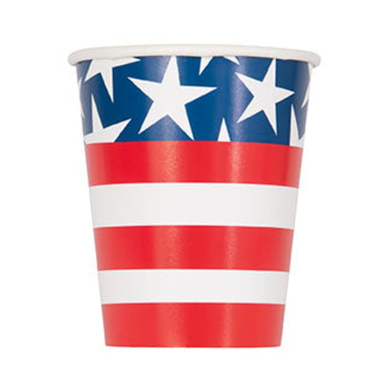 Stars and Stripes 9oz Paper Cups 8ct
