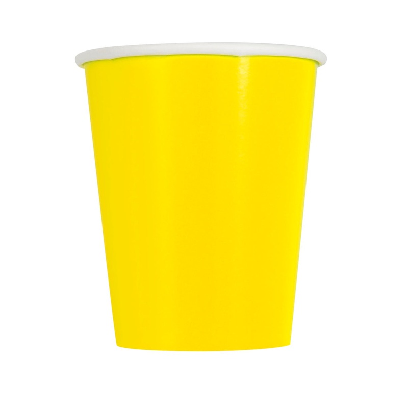 Yellow 9oz Paper Cups 14ct