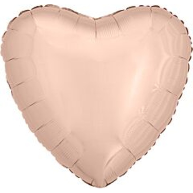 #684 Rose Gold Heart 18in Solid Mylar