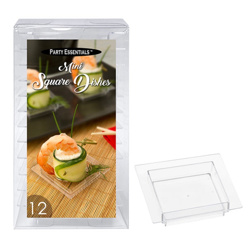 Mini Square Dishes 12ct