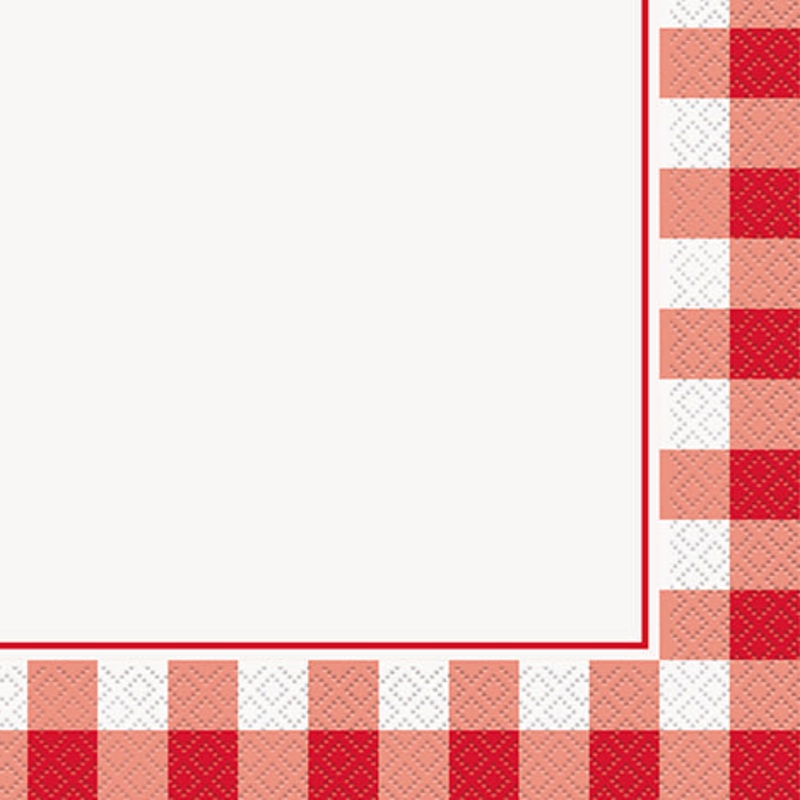 Red Gingham Lunch Napkins 16ct