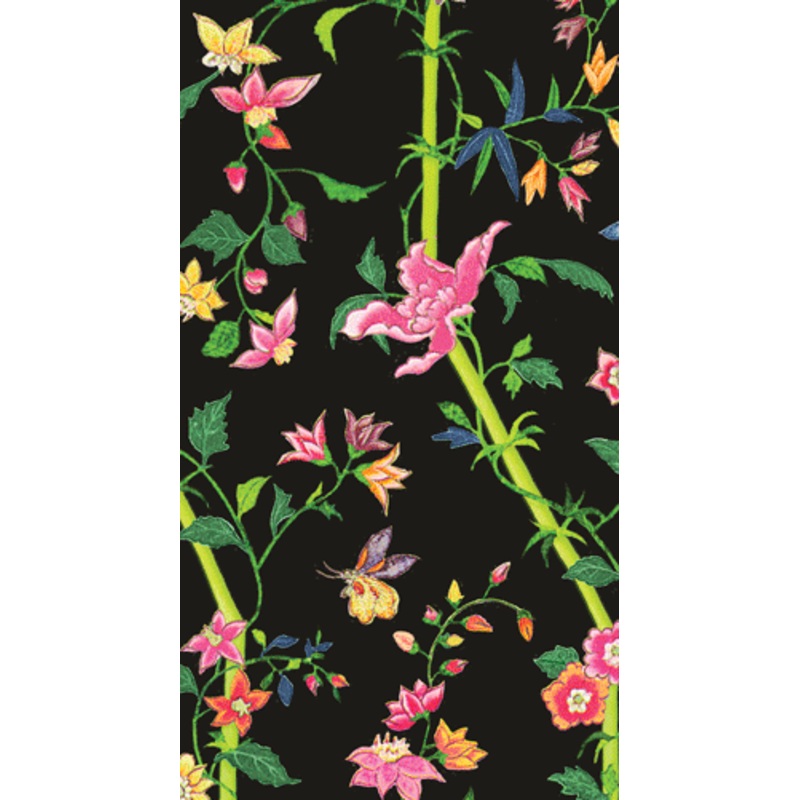 Sprigged Silk Black Premium Guest Towels 15ct